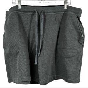 Men's Eddie Bauer Gray Waffle Knit Lounge Shorts Pockets Outdoor Activewear 2XL